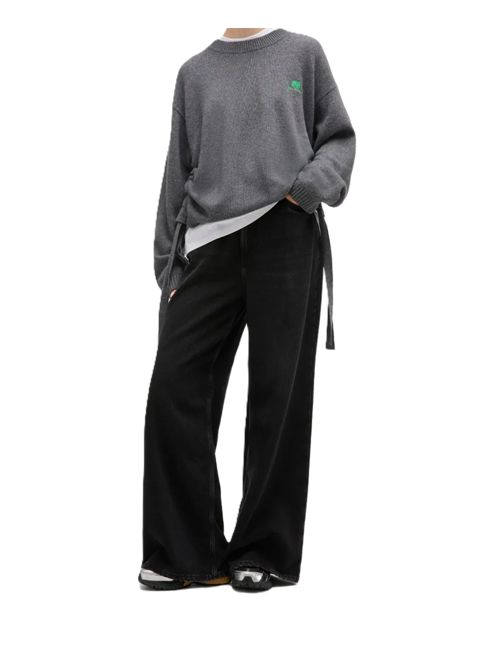 GANNI Maglione con coulisse grigio Ganni | K2632220 CHARCOAL GREY